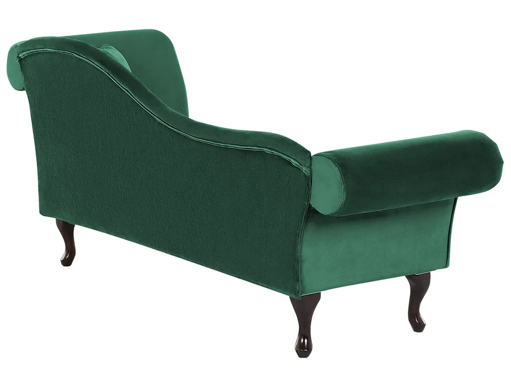 Right-Hand Chaise Longue LATTES Velvet Dark Green_791485