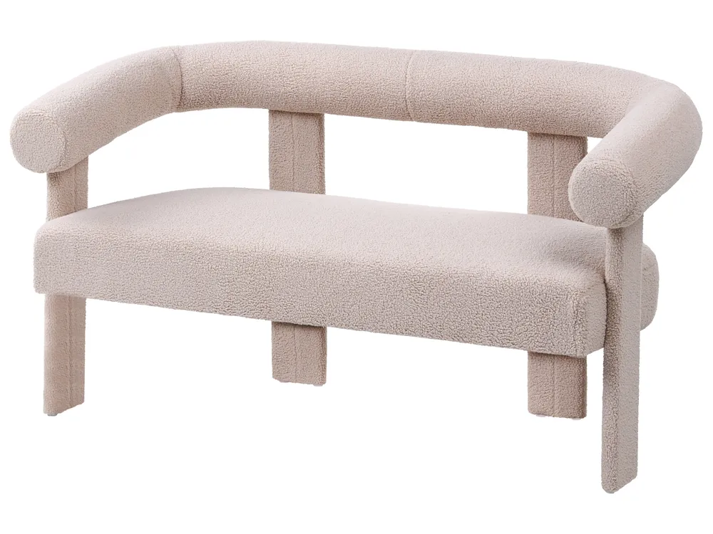 Sofa 2 Seater ILBRO Boucle Light Beige_1059046