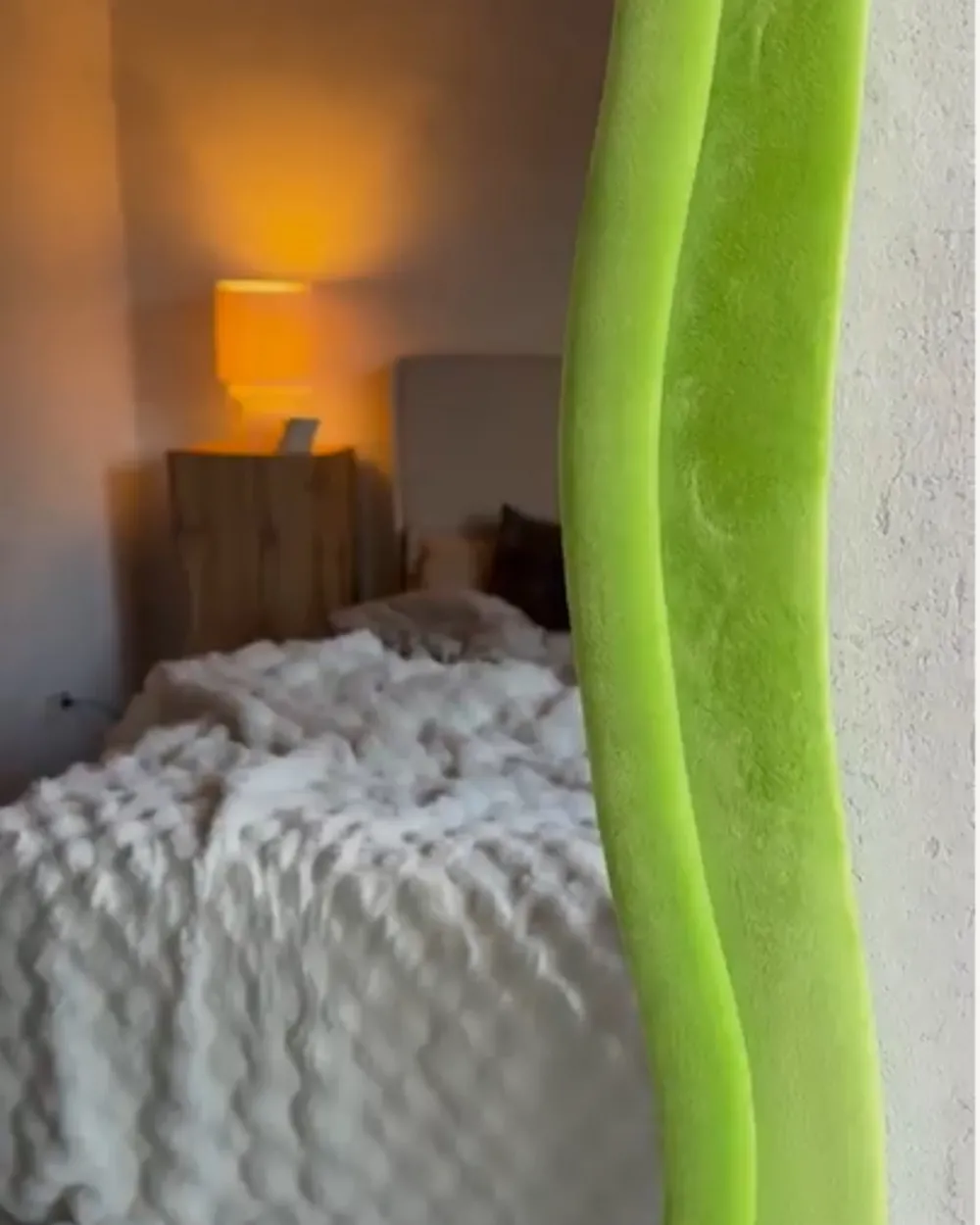 Wall Mirror BEAUNE 56 cm 160 cm Velvet Green_1041539