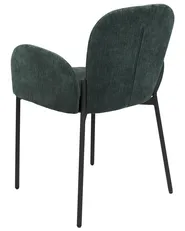 Set of 2 Dining Chairs ALBEE Fabric Dark Green_908192
