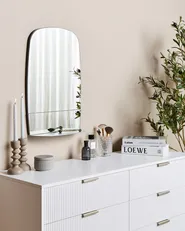 Wall Mirror with Shelf BRANNAY 40 cm 60 cm Silver_915534