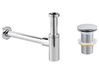 Basin Bottle Trap with Click Clack Waste MAFREDI Brass Silver