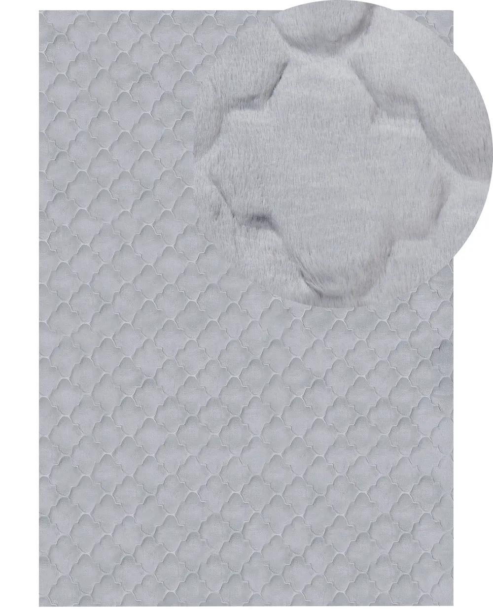 Faux Fur Rug GHARO Grey 160 x 230 cm