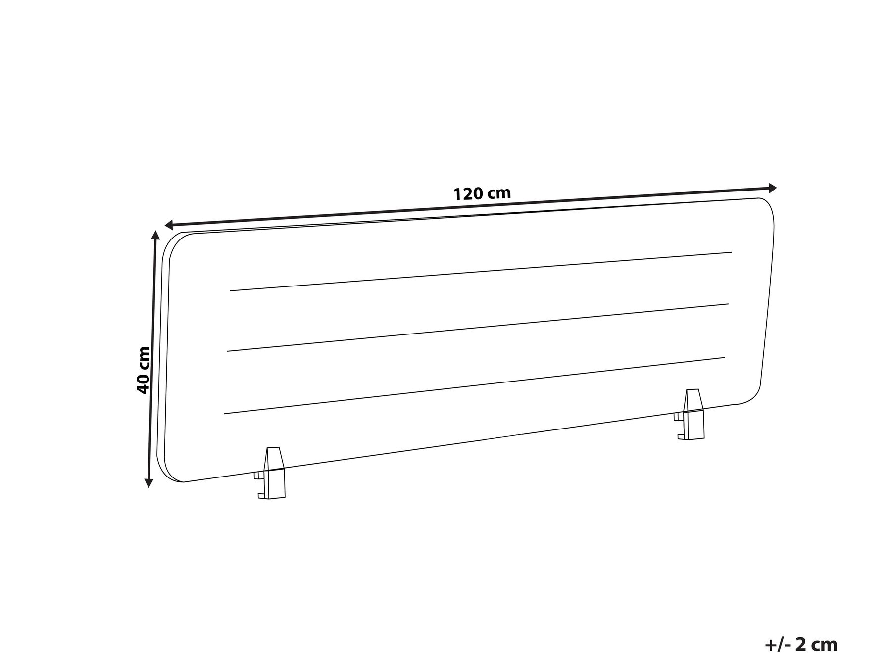 Skiljevägg för skrivbord ZIGGY 120 x 40 cm Grön_1015381
