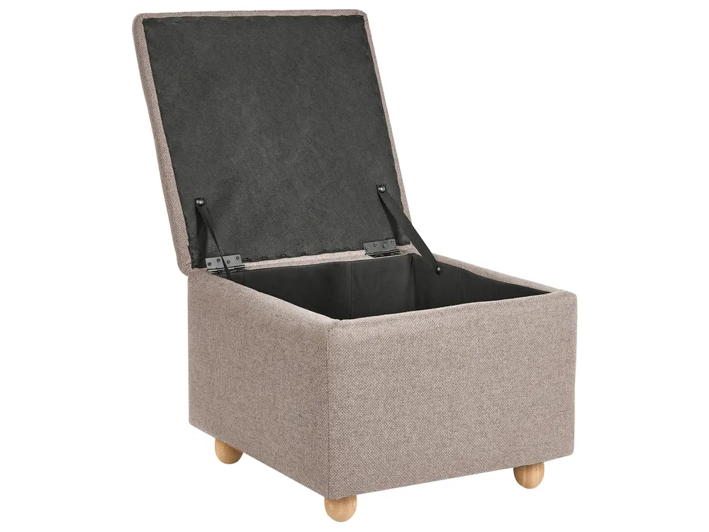 Storage Pouffe FERNDALE Fabric Beige_1056211