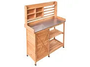 Planteringsbänk MELDOLA 113 cm 149 cm Granträ Ljusbrun_1029689