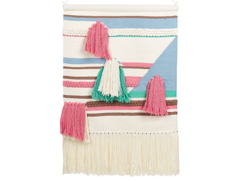 Veggdekorasjon i stoff MOOLA Bomull 109 cm Lys beige