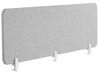 Desk Screen WALLY 180 x 40 cm Light Grey