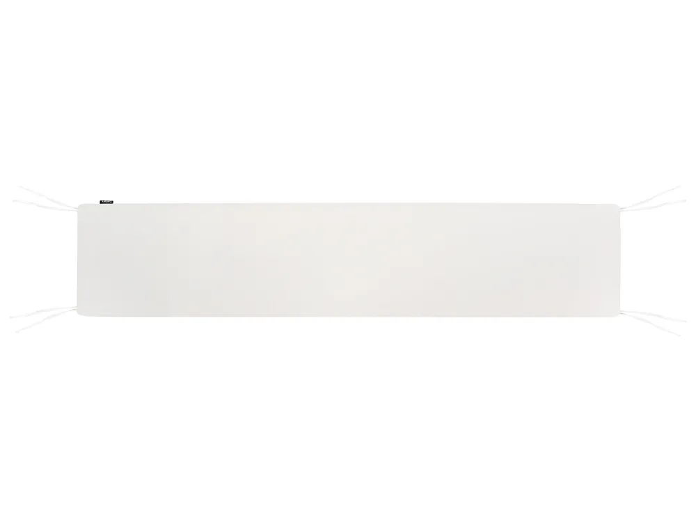 Trädgårdsbänk med dyna TUSCANIA 160 cm Eukalyptusträ Off-White_1153801