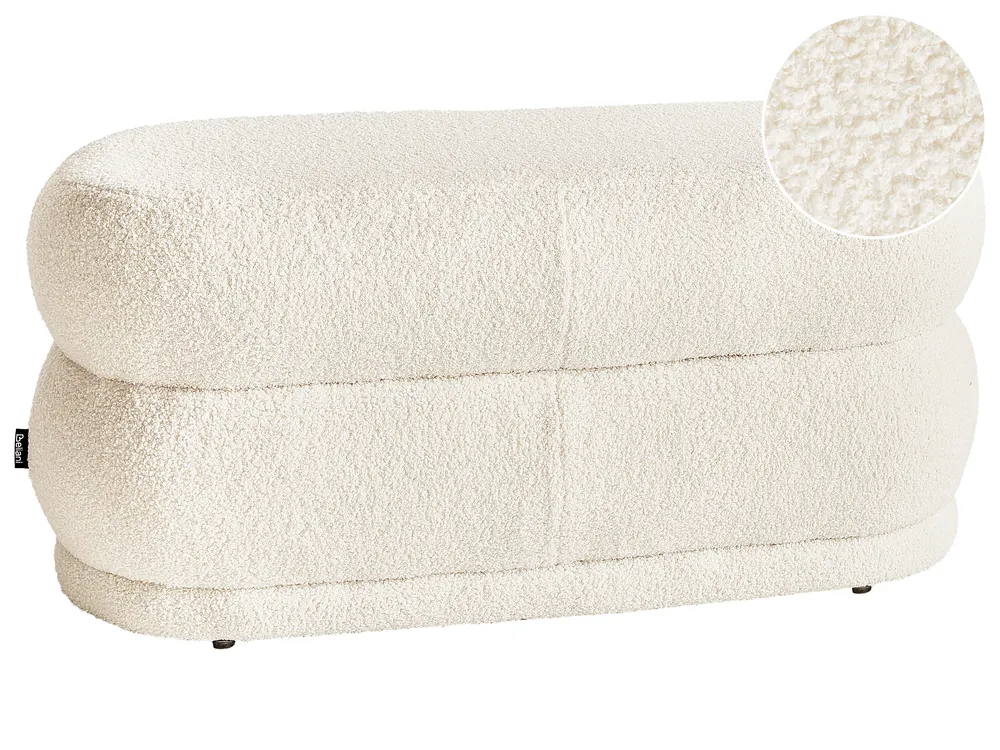 Upholstered Bench ELLENDALE Boucle Off-White