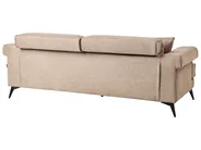 Living Room Set 5 Seater SKIVE Fabric Light Brown_947478