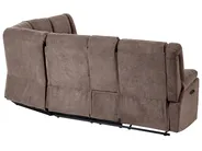 Manual Recliner Corner Sofa 5 Seater ROKKE Fabric Taupe Left Hand_851451