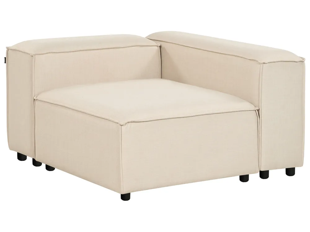 Modular Corner Sofa 2 Seater ARDAL with Ottoman Fabric Beige Right Hand_947834