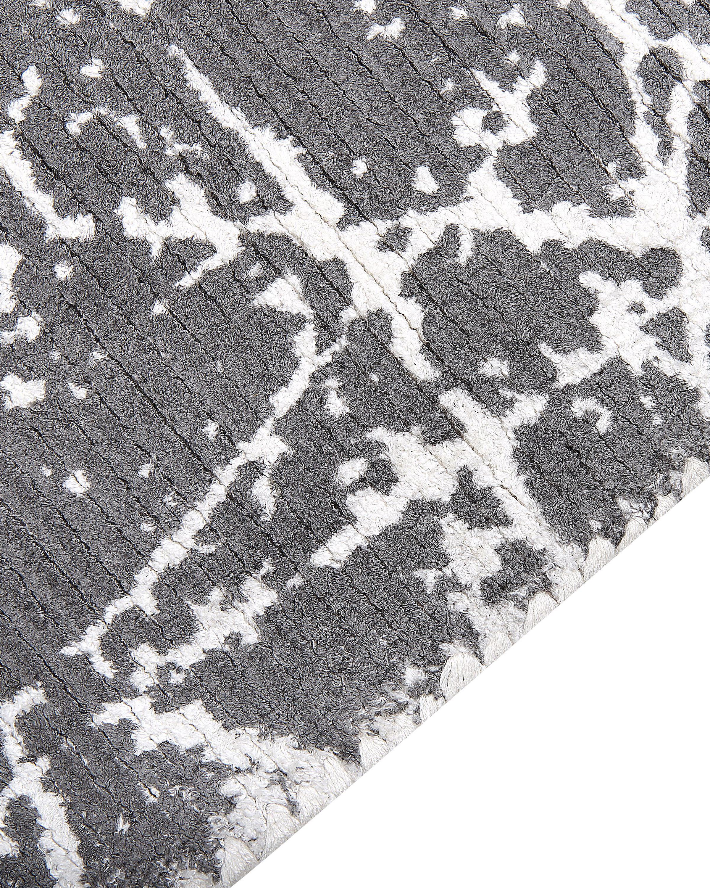 Rug HANLI Grey 140 x 200 cm Viscose_837005