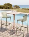 Set of 2 Bar Chairs ARICCIA Synthetic Material Green
