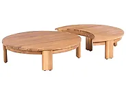 Garden Coffee Table ARZELLO  135 cm 90 cm Acacia Wood Brown_1163941