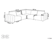 Modular Corner Sofa 5 Seater KIVVIK Fabric Green Left Hand_1045755