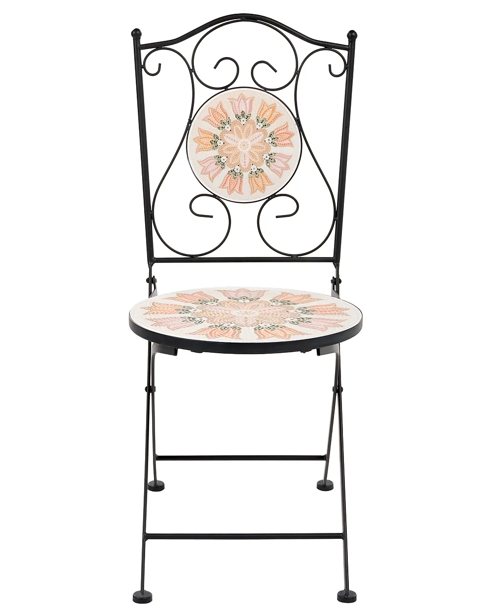 Set of 2 Garden Chairs SETTALA Folding Metal Multicolour_1155781