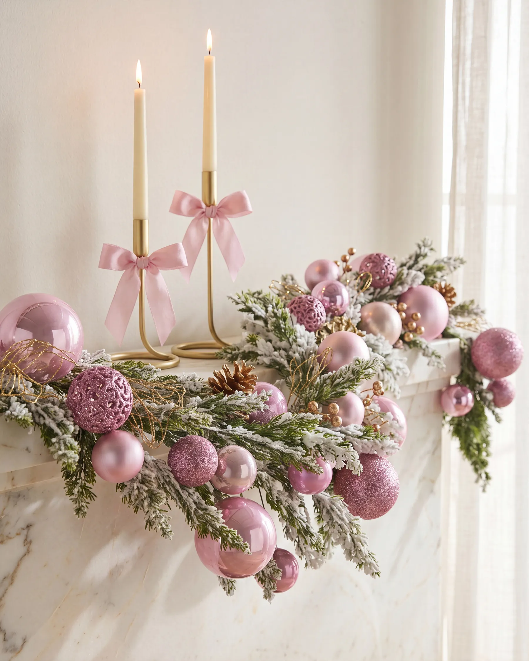 Set med 100 julgranskulor VANERN Rosa_1023825