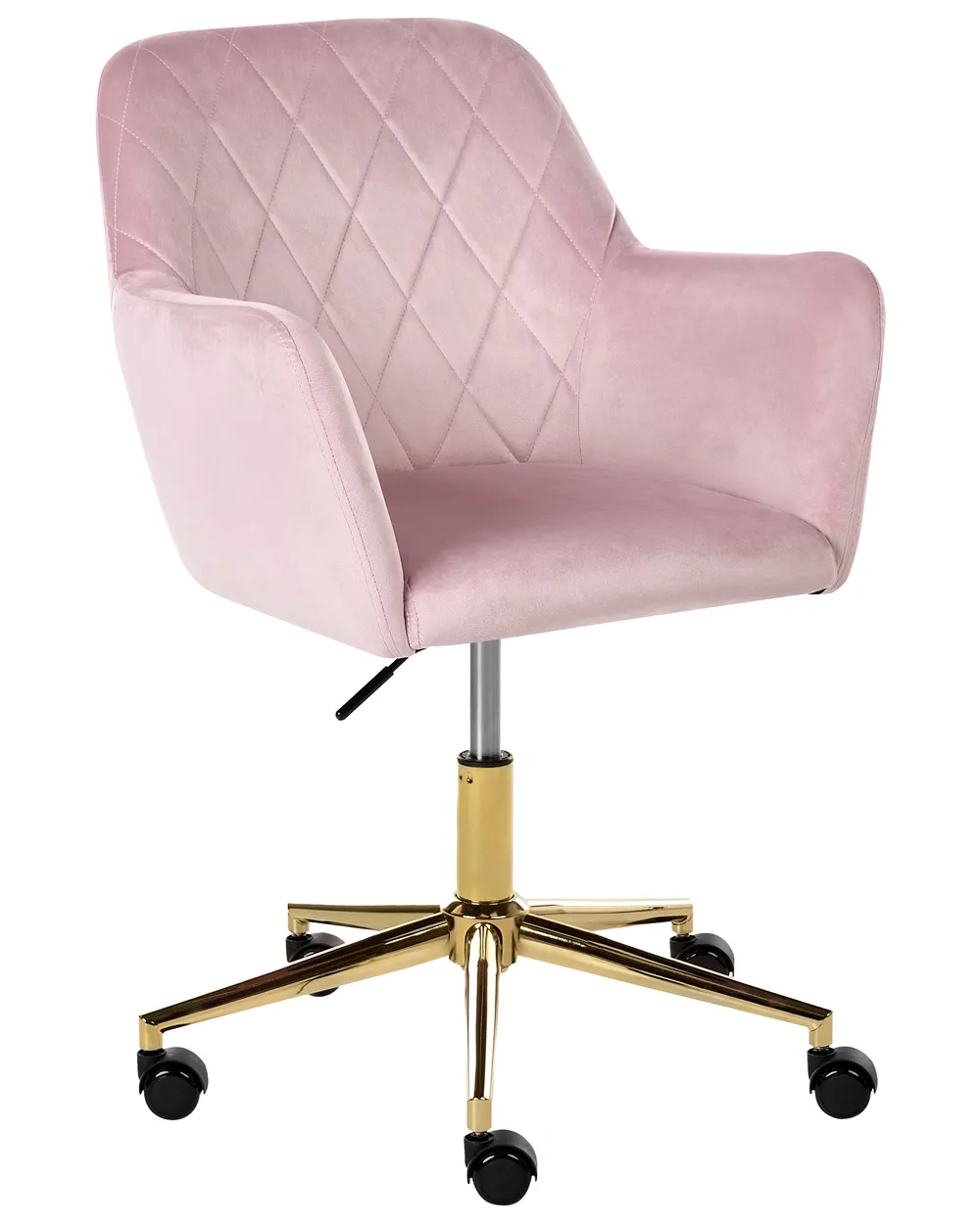 Desk Chair LELORIA Velvet Pastel Pink