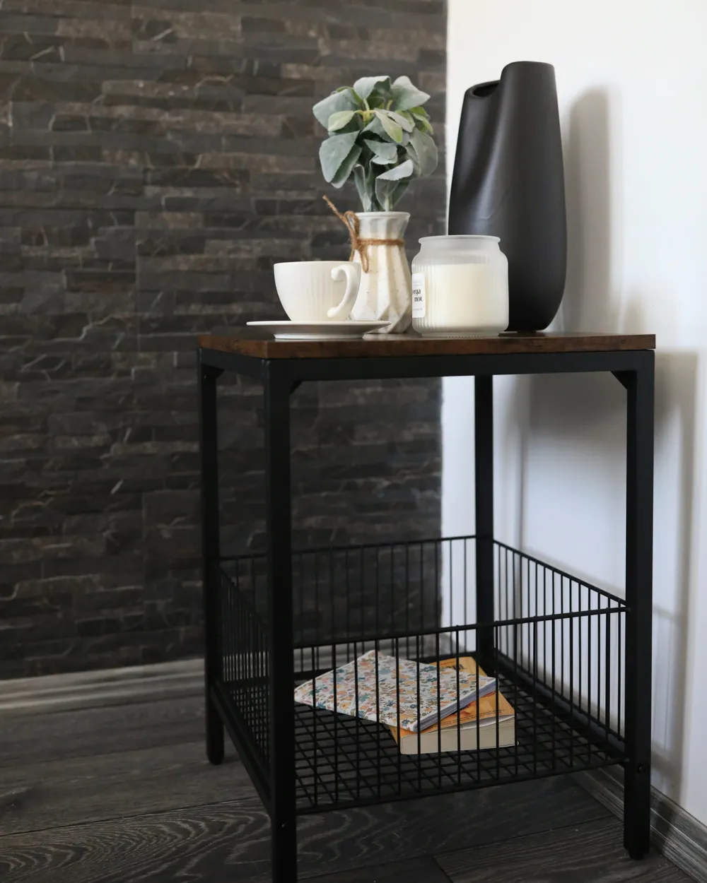 Side Table KENNER Dark Brown_979426