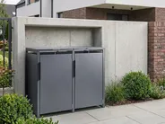 Skydd till dubbel soptunna 480 L PIACENZA Metall Mörkgrå_1073504