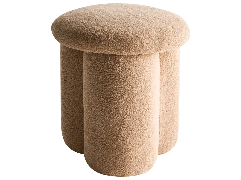 Pouffe CARRINGTON Boucle Beige_1012174