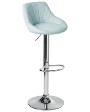 Set of 2 Bar Stools LUCCA Swivel Fabric Light Blue_1011522