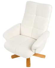 Reclinerfåtölj EPSE med fotpall Bouclé Off-White_1003267