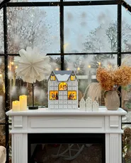 Julpynt LED FEMUND 40 cm Adventskalender Vit_1033768