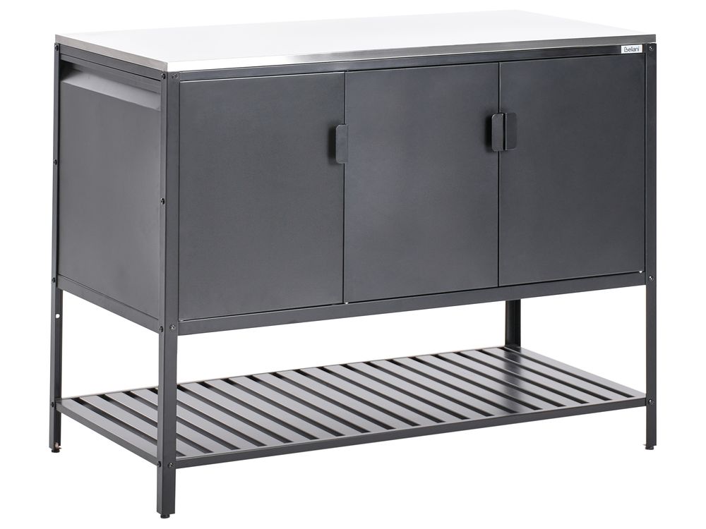 Outdoor Kitchen Cabinet MAENZA Black Metal