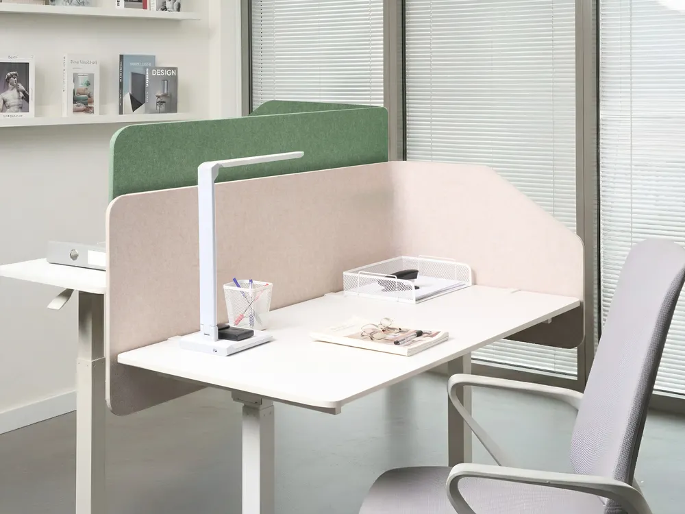 Desk Screen FOLDY 120 x 50 cm Beige_1078611