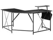 Corner Desk TACONY 180 cm 140 cm with Storage Black_1044284