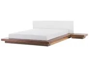 Bed with LED ZEN 180 x 200 cm (EU Super King) Brown Ash Wood_796163