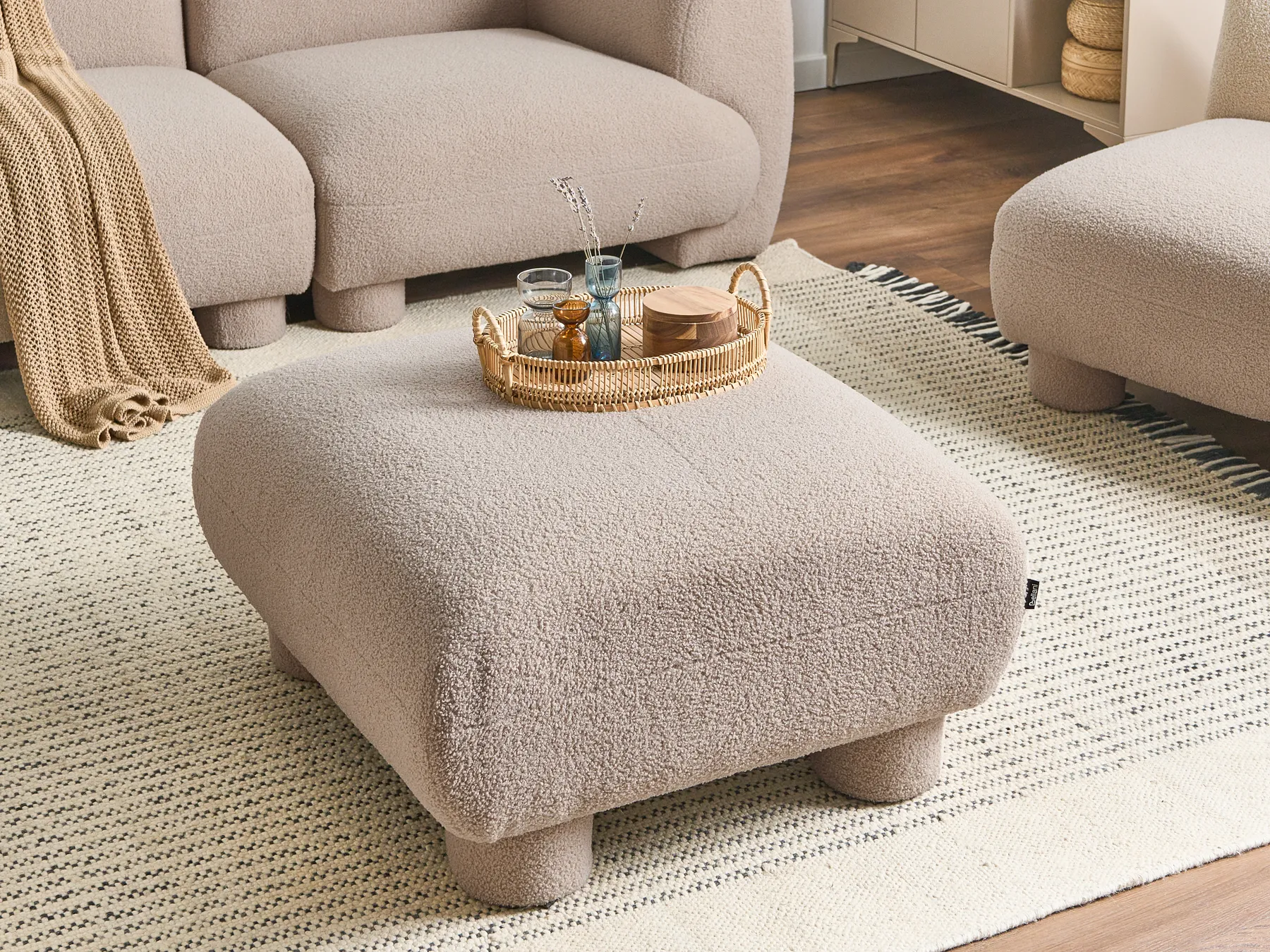 Ottoman MJALBI Boucle Beige_1075237