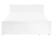 Bed with 2 Drawers SABRAN Pine Wood White 160 x 200 cm (EU King Size)_1061292