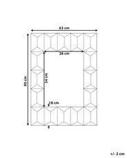 Wall Mirror HIZOTE 63 cm 90 cm Fir Wood Brown_797022