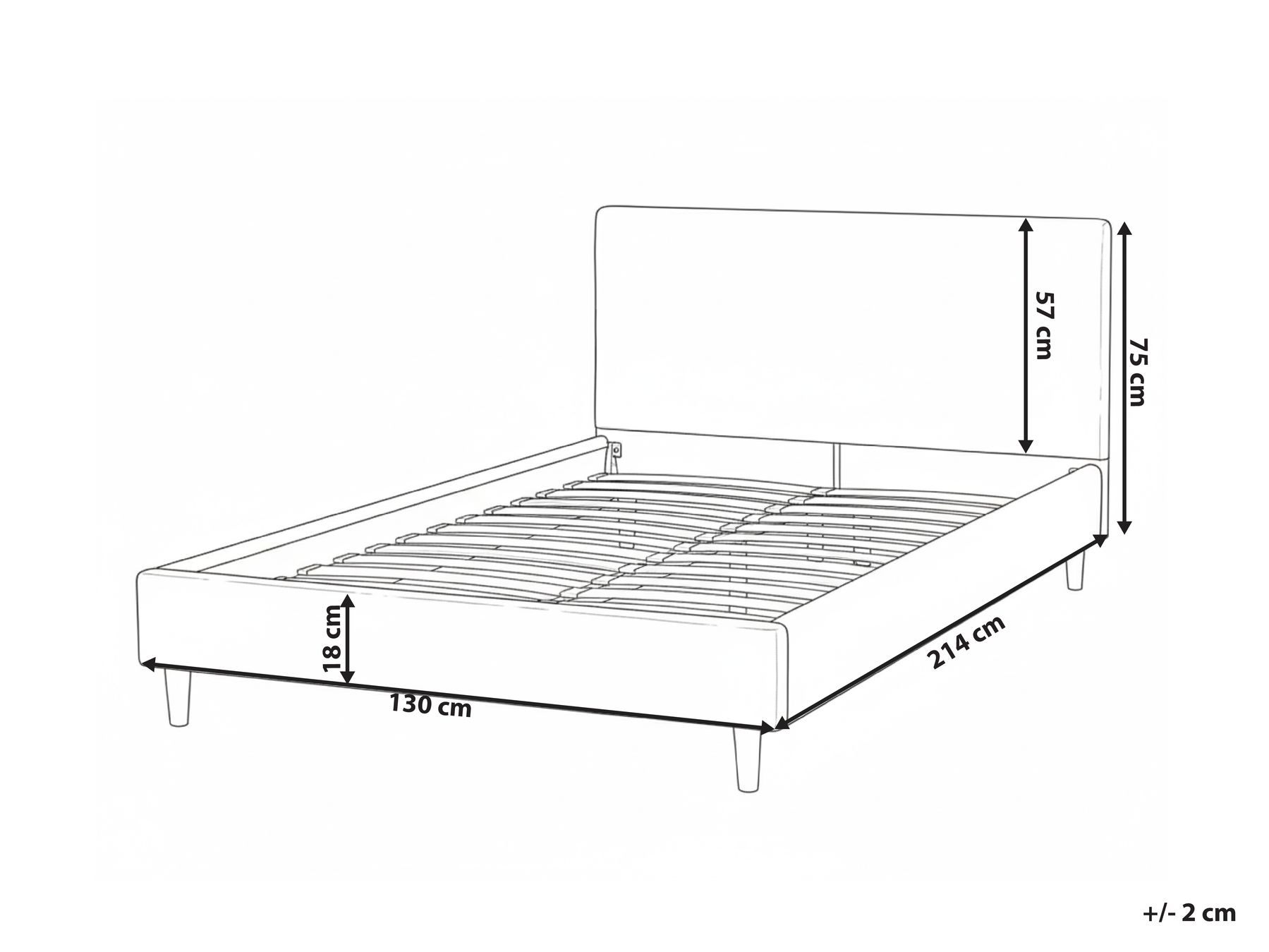 Sängöverdrag FITOU 120 x 200 cm Svart_1014259