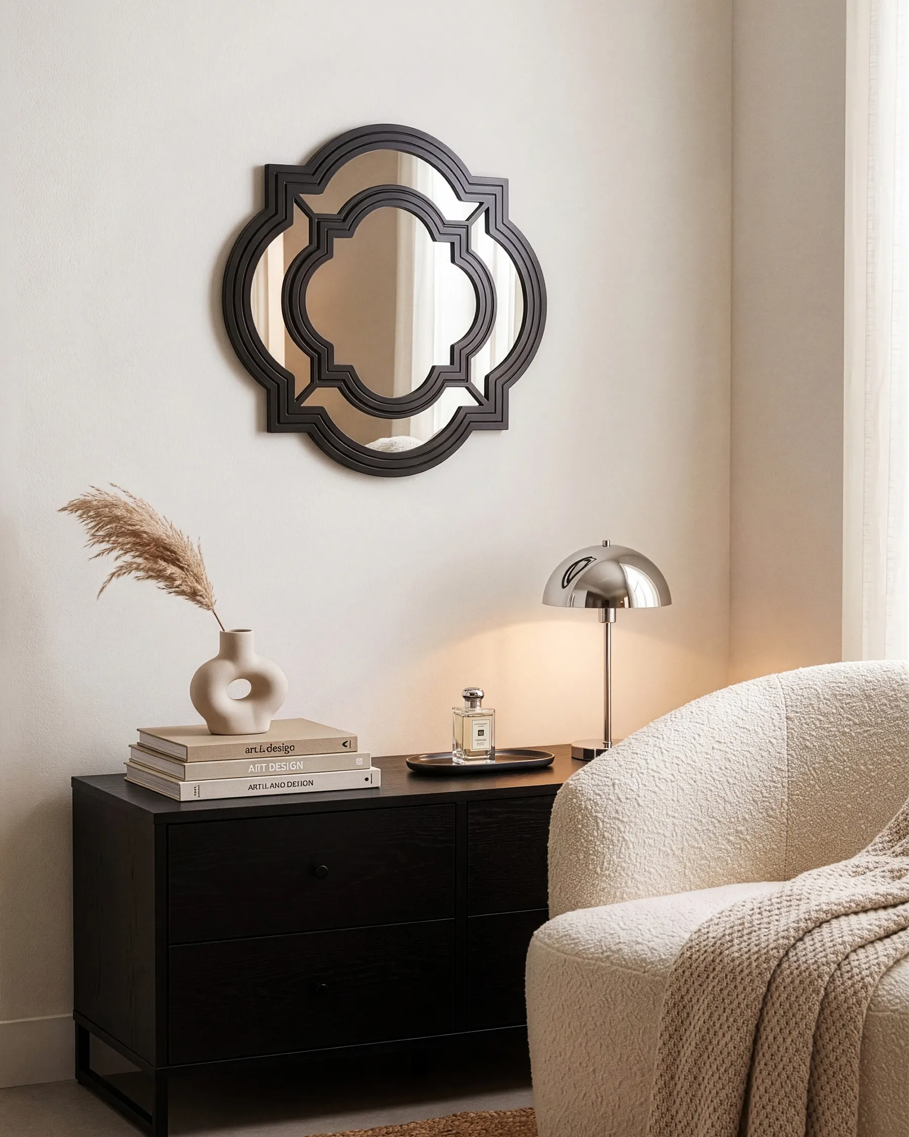 Wall Mirror COBETA 51 cm 51 cm Black_904431