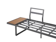 Garden Corner Sofa with Table 4 Seater PIENZA Light Brown/ Grey Left Hand_1003109