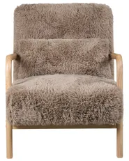 Fåtölj SKOVDE Fuskpäls Taupe_1019271