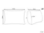 Set med 2 prydnadskuddar CERINTHE 40 x 60 cm Bomull Ljusbeige Chevrontryck_835178