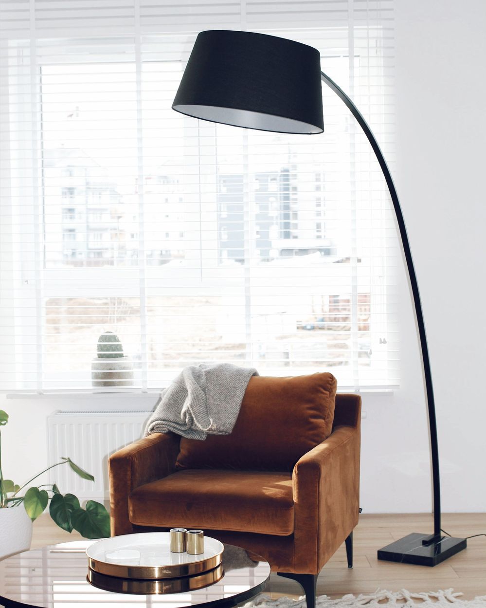 Floor Lamp BENUE Metal Black