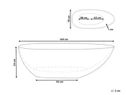 Freestanding Bathtub BLANCARENA 1700 x 780 mm Black_891348