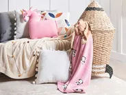 Set med 2 prydnadskuddar LAMMI Bomull 45 x 45 cm Rosa Enhörning_941666