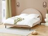 Bed Boucle MARGUT 160 x 200 cm (EU King Size) Beige
