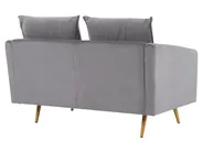 Sofa 2 Seater MAURA Velvet Grey_789156