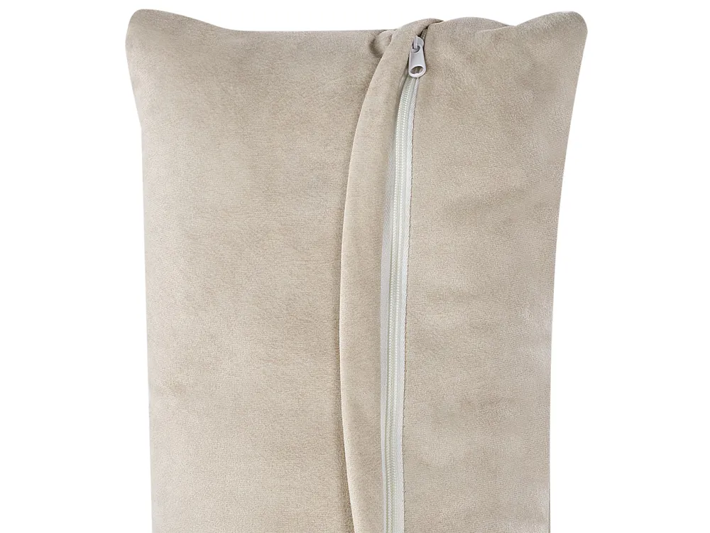 Modular Corner Sofa 3 Seater HELLNAR Velvet Light Beige Right Hand_910736