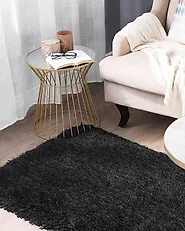 Shaggy Rug CIDE Black 80 x 150 cm_1177466