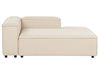 Left-Hand Chaise Longue ARDAL Fabric Beige